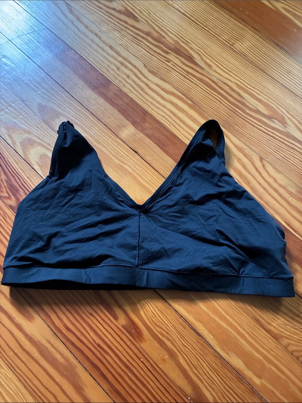 Jockey Black Wireless V-Neck Seamless Bra